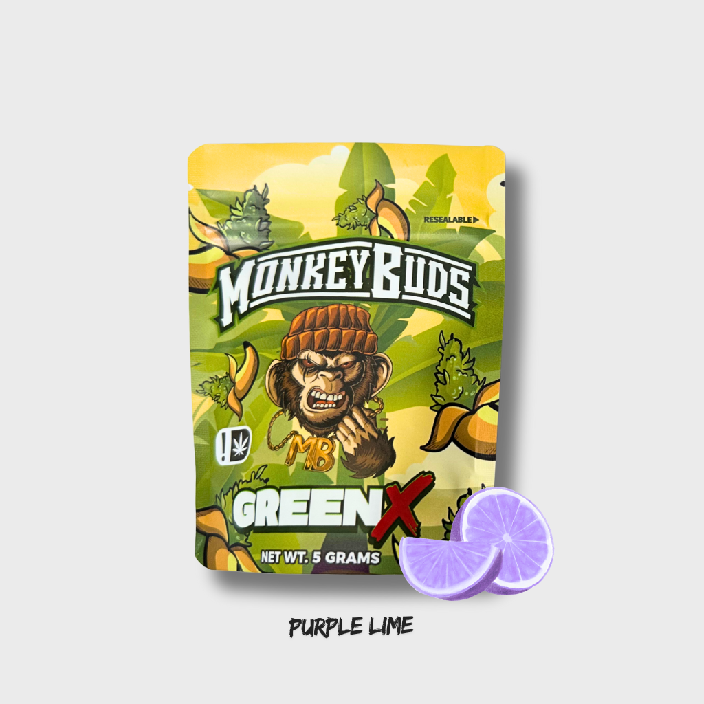 Monkeybuds Greenx Puple Lime